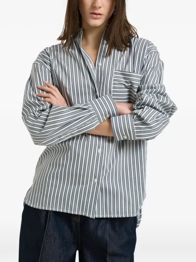 Iro Striped Chest-pocket Shirt In Brown
