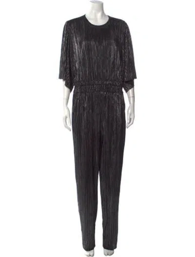 Pre-owned Iro Striped Crew Neck Jumpsuit In Black
