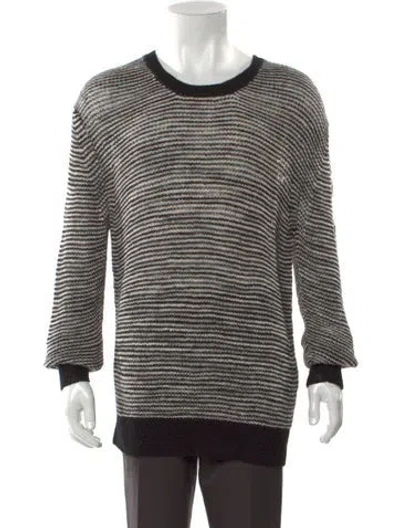 Pre-owned Iro Striped Crew Neck Pullover In Black