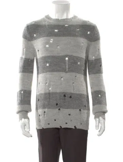 Pre-owned Iro Striped Crew Neck Pullover In Gray