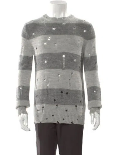 Pre-owned Iro Striped Crew Neck Pullover In Gray