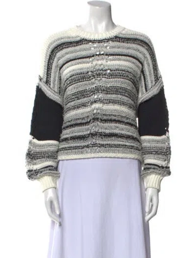 Pre-owned Iro Striped Crew Neck Sweater In Black