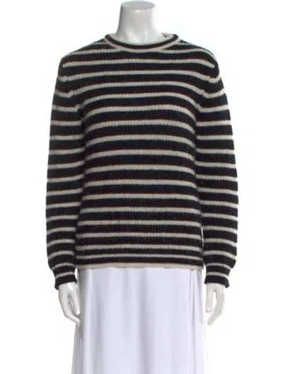 Pre-owned Iro Striped Crew Neck Sweater In Black