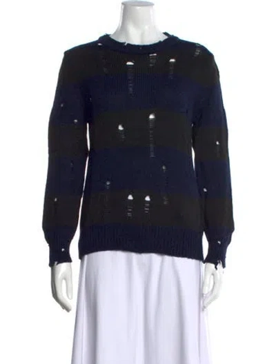 Pre-owned Iro Striped Crew Neck Sweater In Black