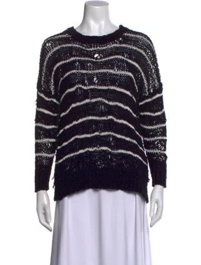 Pre-owned Iro Striped Crew Neck Sweater In Black