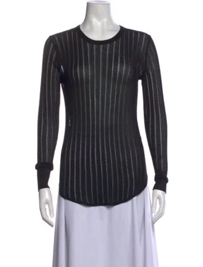 Pre-owned Iro Striped Crew Neck Sweater In Black