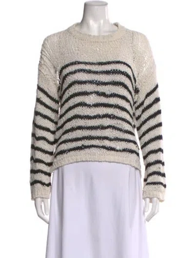 Pre-owned Iro Striped Crew Neck Sweater In Black/neutrals