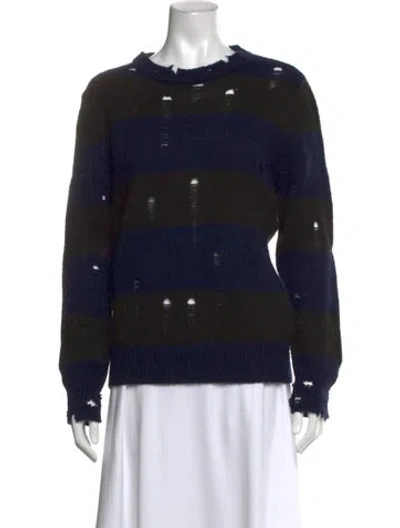 Pre-owned Iro Striped Crew Neck Sweater In Blue