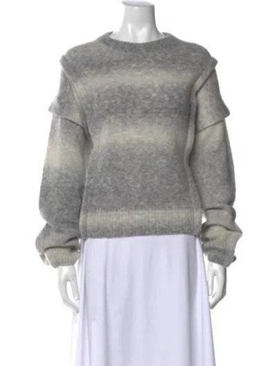 Pre-owned Iro Striped Crew Neck Sweater In Gray