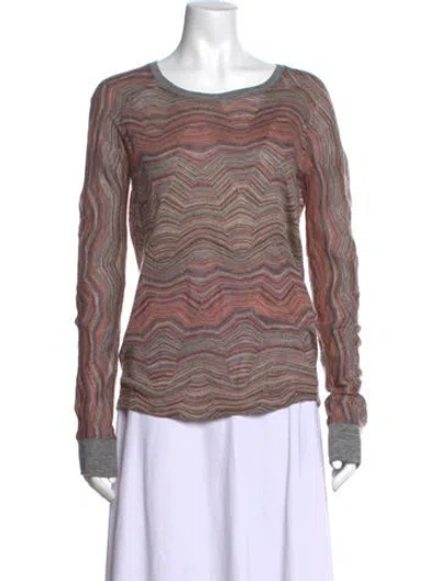 Pre-owned Iro Striped Crew Neck Sweater In Grey