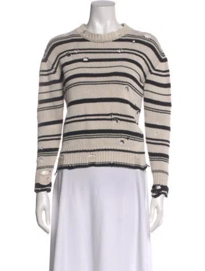 Pre-owned Iro Striped Crew Neck Sweater In Neutral
