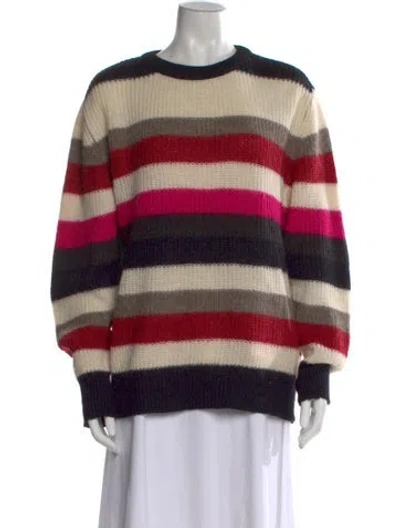 Pre-owned Iro Striped Crew Neck Sweater In Neutral