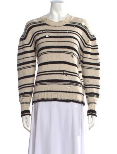 Pre-owned Iro Striped Crew Neck Sweater In Neutrals