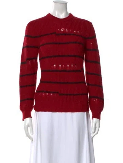 Pre-owned Iro Striped Crew Neck Sweater In Red