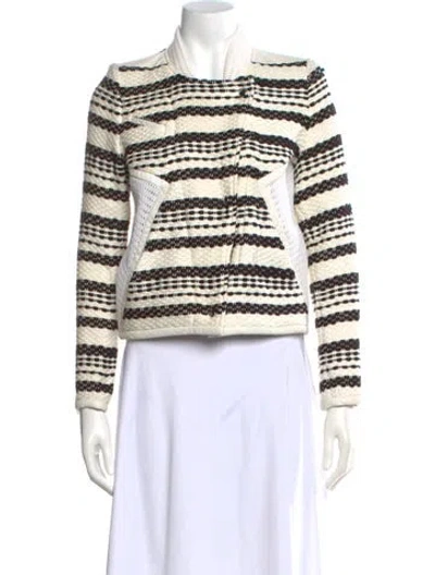 Pre-owned Iro Striped Crew Neck Sweater In White