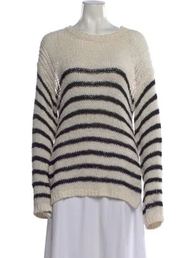 Pre-owned Iro Striped Crew Neck Top In Neutral