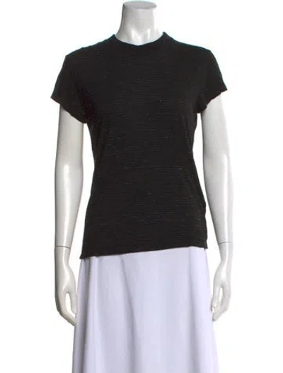 Pre-owned Iro Striped Crew Neck T-shirt In Black
