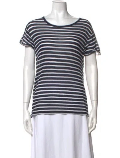 Pre-owned Iro Striped Crew Neck T-shirt In Blue