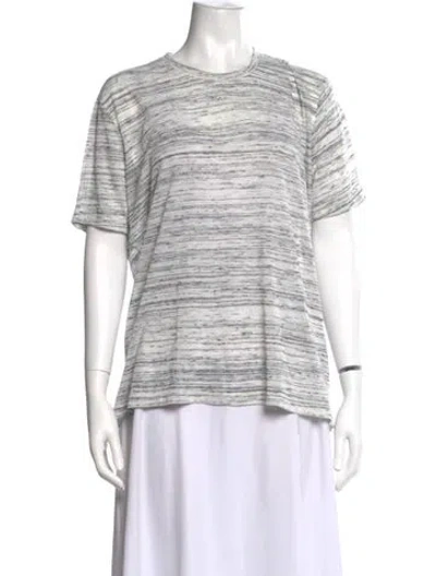 Pre-owned Iro Striped Crew Neck T-shirt In Neutrals