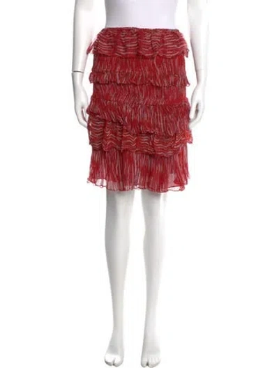 Pre-owned Iro Striped Knee-length Skirt In Red