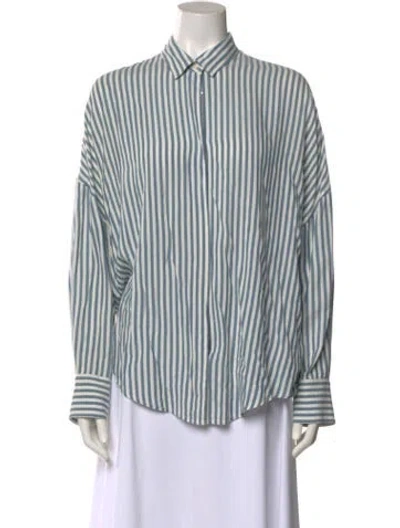 Pre-owned Iro Striped Long Sleeve Button-up Top In Multi