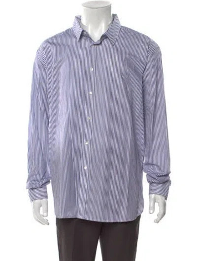 Pre-owned Iro Striped Long Sleeve Dress Shirt W/ Tags In Black
