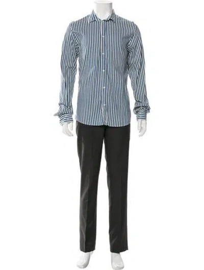 Pre-owned Iro Striped Long Sleeve Shirt In Blue