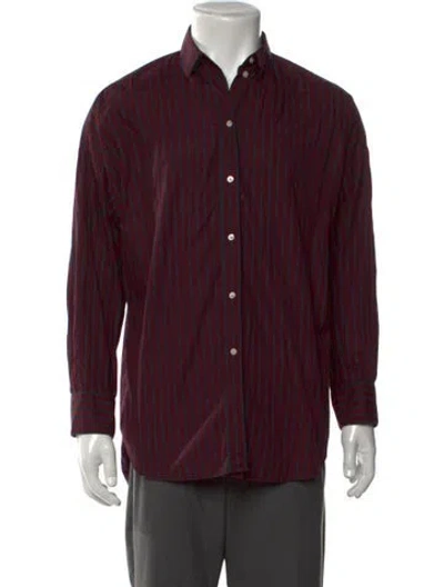 Pre-owned Iro Striped Long Sleeve Shirt In Burgundy