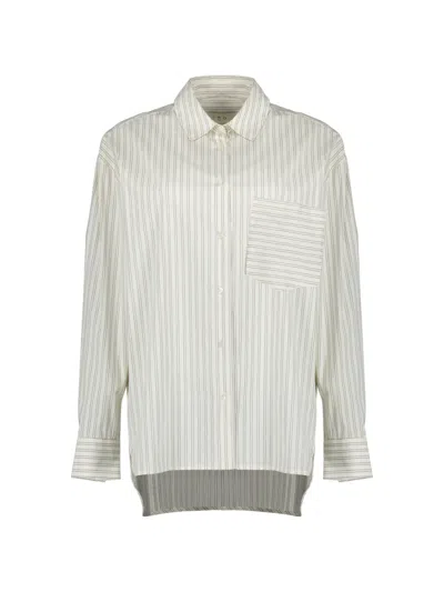 Iro Striped Long-sleeved Shirt In White