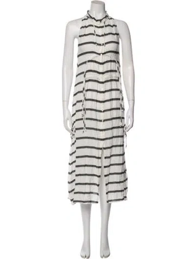 Pre-owned Iro Striped Midi Length Dress In Multi