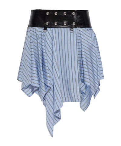 Iro Striped Midi Skirt In Blue
