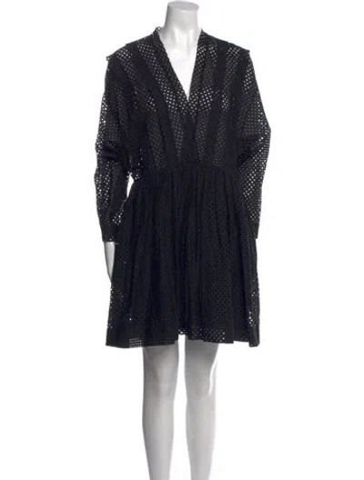 Pre-owned Iro Striped Mini Dress In Black