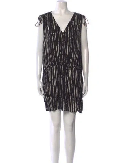 Pre-owned Iro Striped Mini Dress In Black
