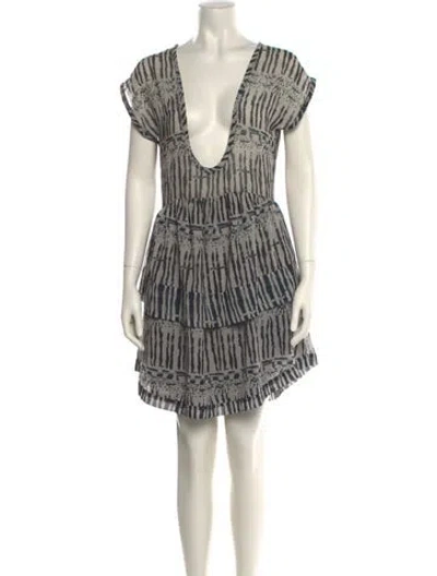 Pre-owned Iro Striped Mini Dress In Gray