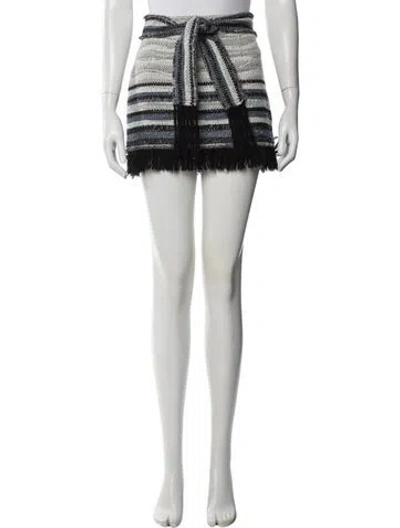 Pre-owned Iro Striped Mini Skirt In Black