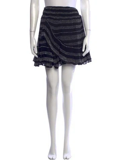 Pre-owned Iro Striped Mini Skirt In Black