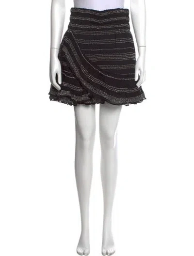 Pre-owned Iro Striped Mini Skirt In Black