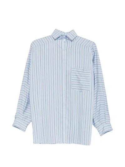 Iro Striped Pocket Shirt In Blue