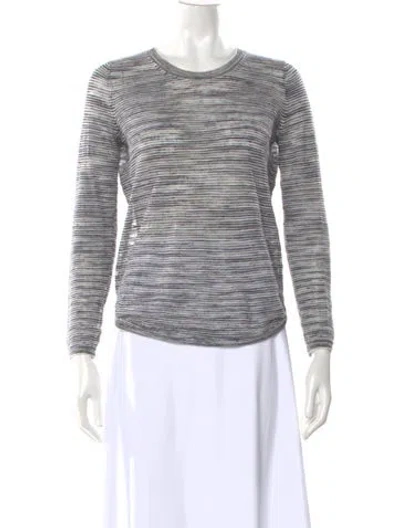 Pre-owned Iro Striped Scoop Neck Sweater In Blue