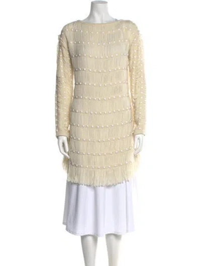 Pre-owned Iro Striped Scoop Neck Sweater In Neutral