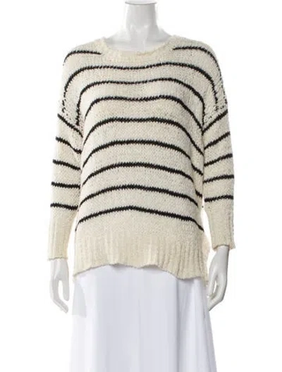 Pre-owned Iro Striped Scoop Neck Sweater In Neutral
