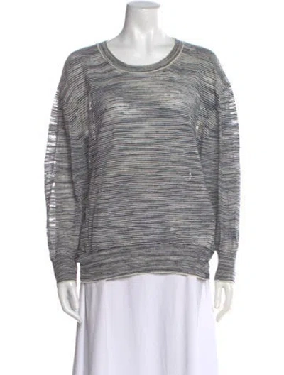 Pre-owned Iro Striped Scoop Neck Sweater In Neutral