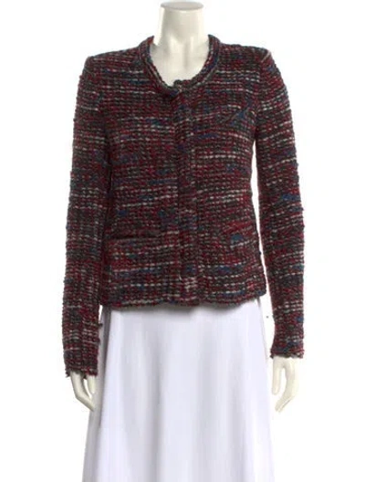 Pre-owned Iro Striped Scoop Neck Sweater In Red