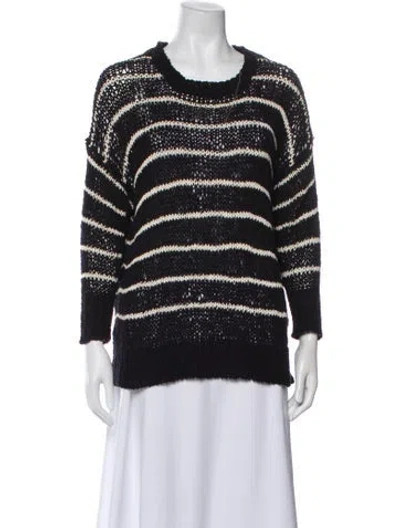 Pre-owned Iro Striped Scoop Neck Sweater In White