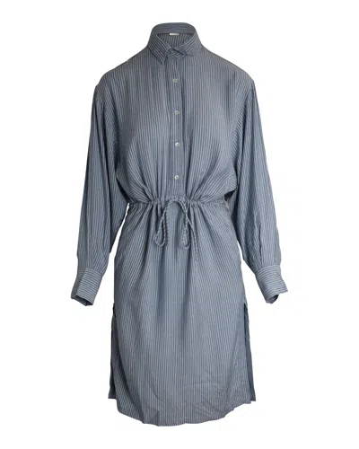 Iro Striped Shirt Dress In Blue Modal