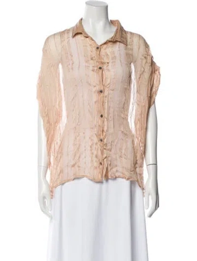 Pre-owned Iro Striped Short Sleeve Blouse W/ Tags