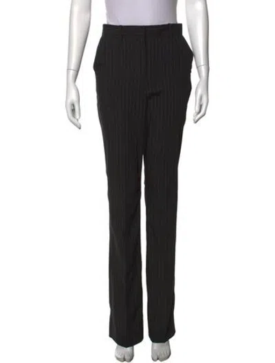 Pre-owned Iro Striped Straight Leg Pants In Black