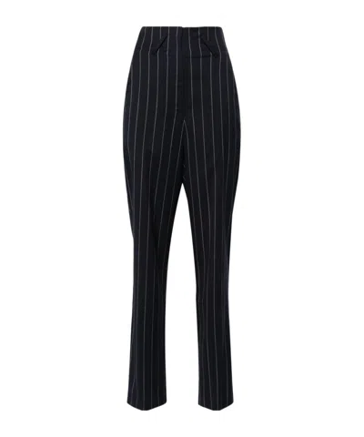 Iro Striped Tapered Pants In Black