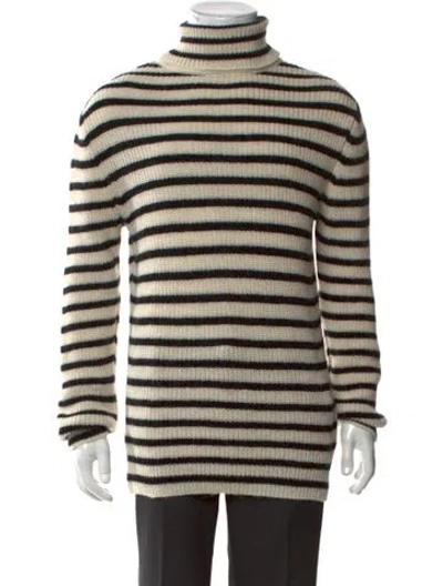 Pre-owned Iro Striped Turtleneck Pullover In Neutral
