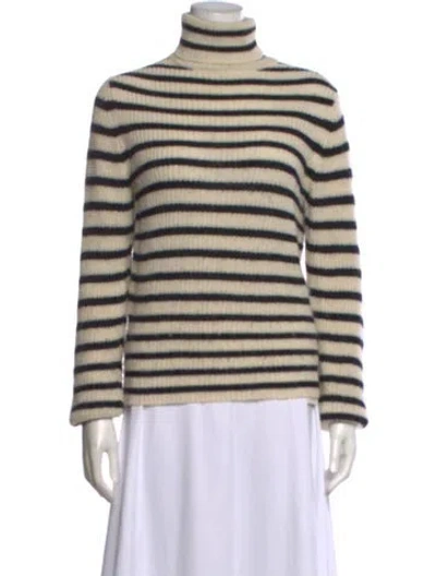 Pre-owned Iro Striped Turtleneck Sweater In Neutral